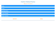 Tablet Screenshot of charltonmedicalcentre.nhs.uk